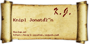 Knipl Jonatán névjegykártya